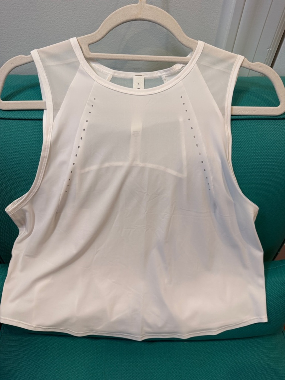 lululemon athletica White Perforated Performance Tank